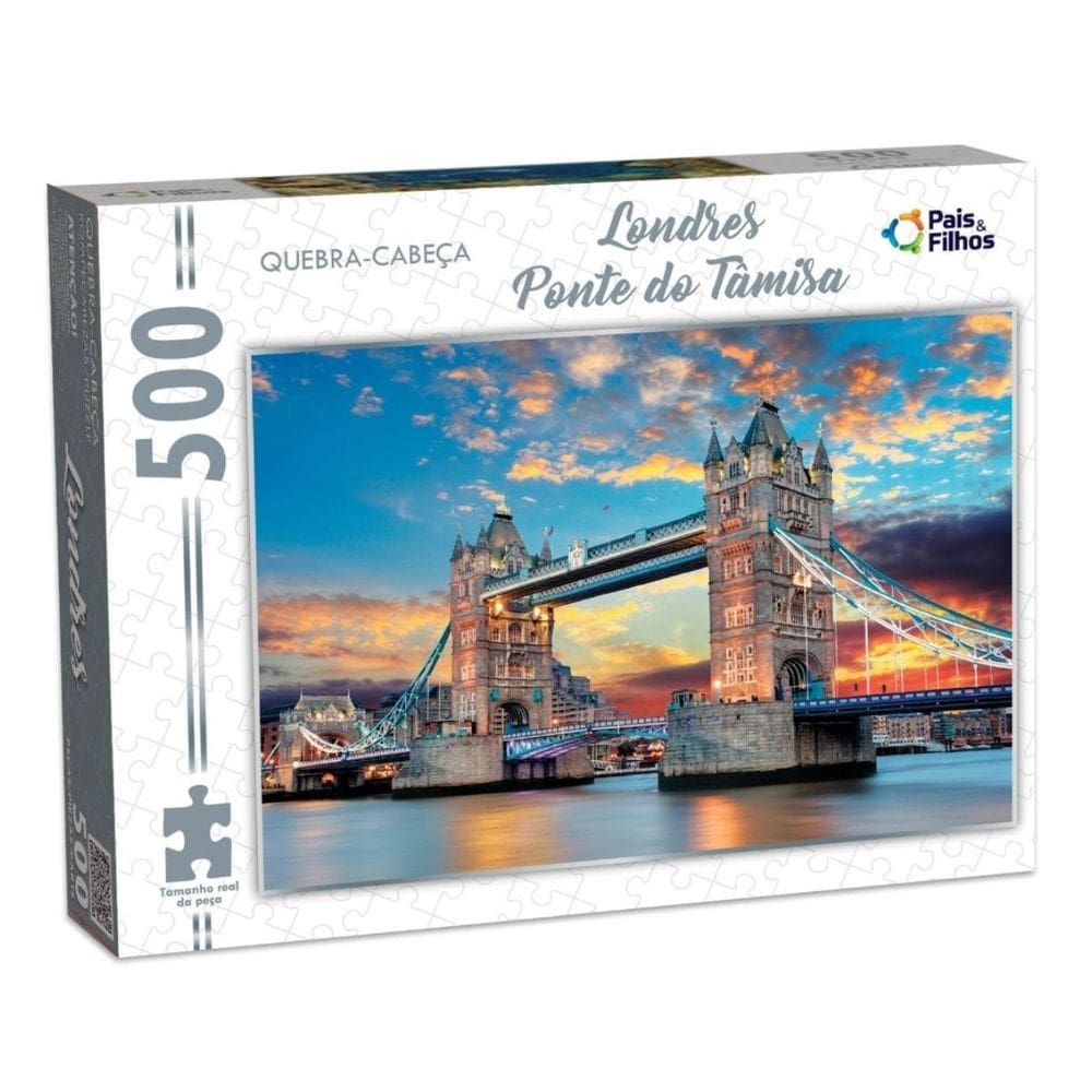 Quebra-Cabeça Londres Ponte do Tâmisa - 500 peças - Pais & Filhos