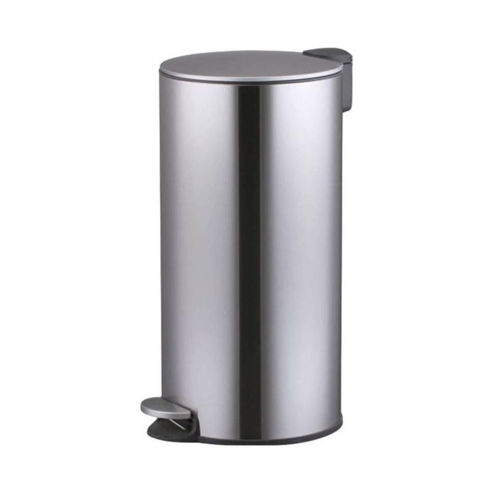 Lixeira Inox Redonda 30 Litros Com Pedal Fechamento Soft