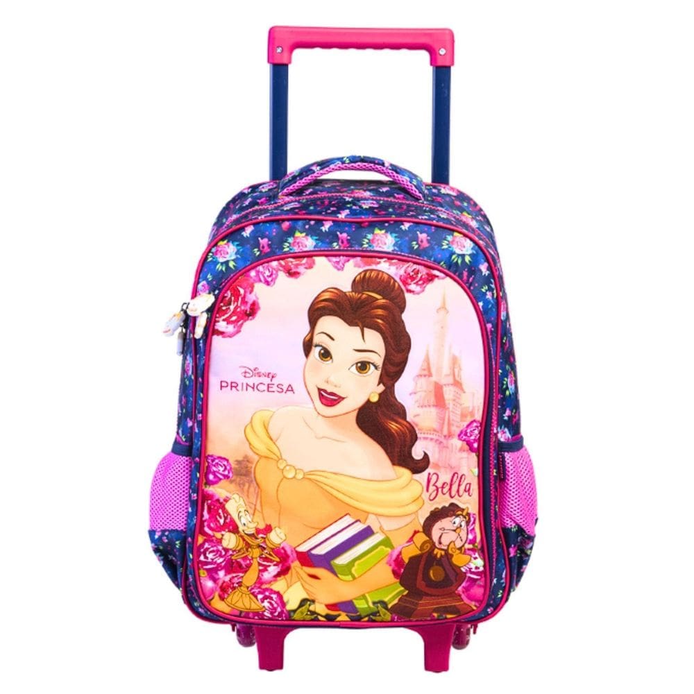 Mochila Escolar Rodas Princesa Bella 14710  Disney