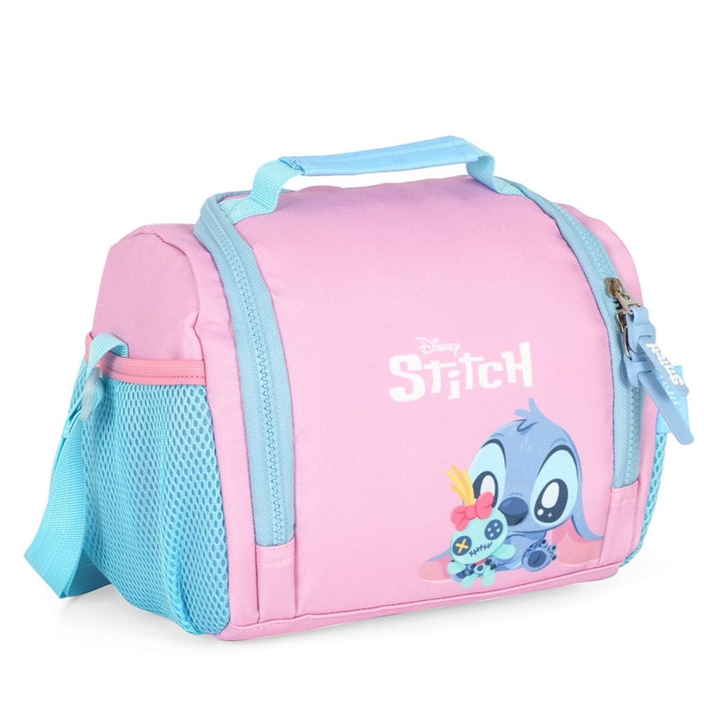 Bolsa Lancheira Térmica Infantil Stitch Bebê Disney Rosa