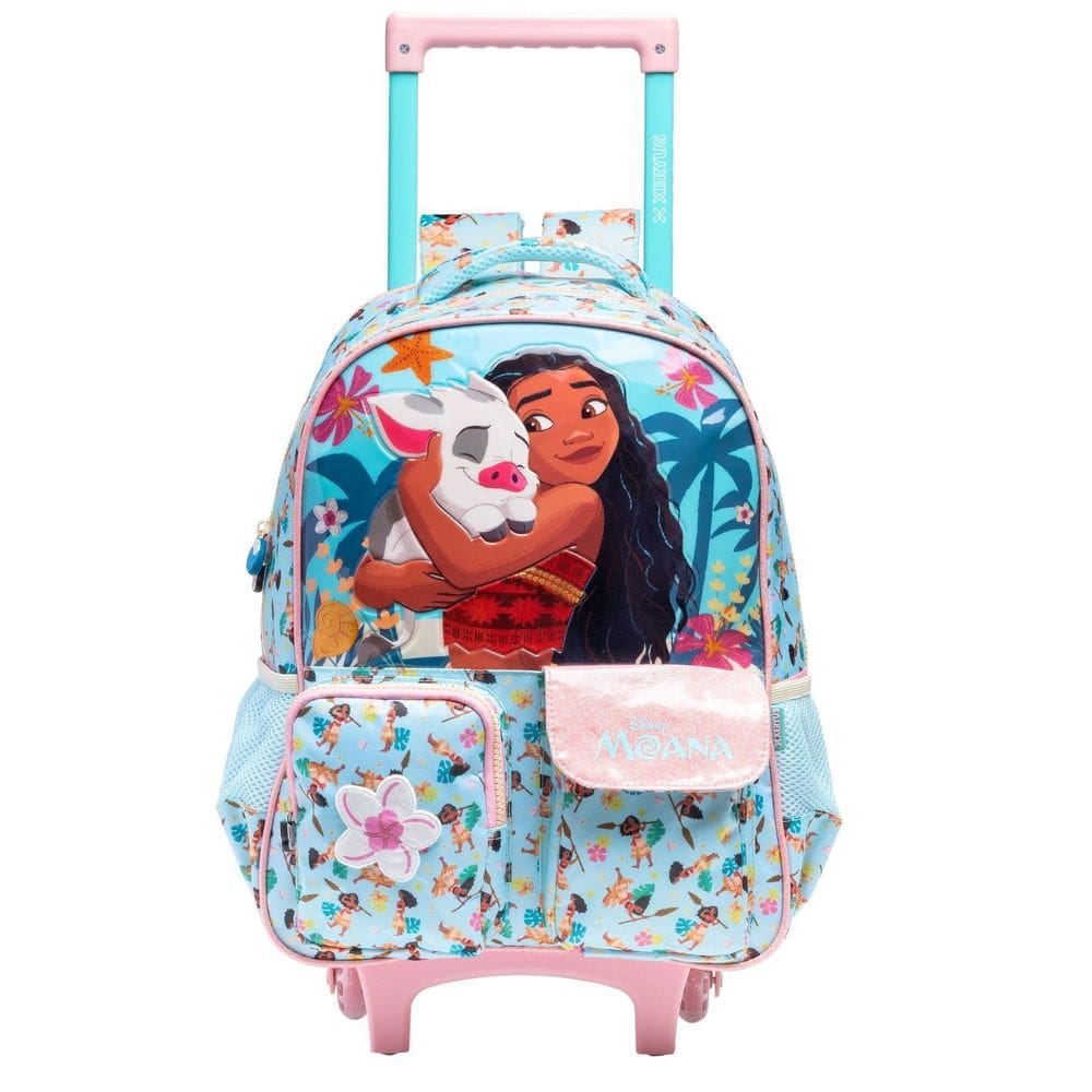 Mochila Escolar Rodas E Costas Princesa Moana 14788 Disney
