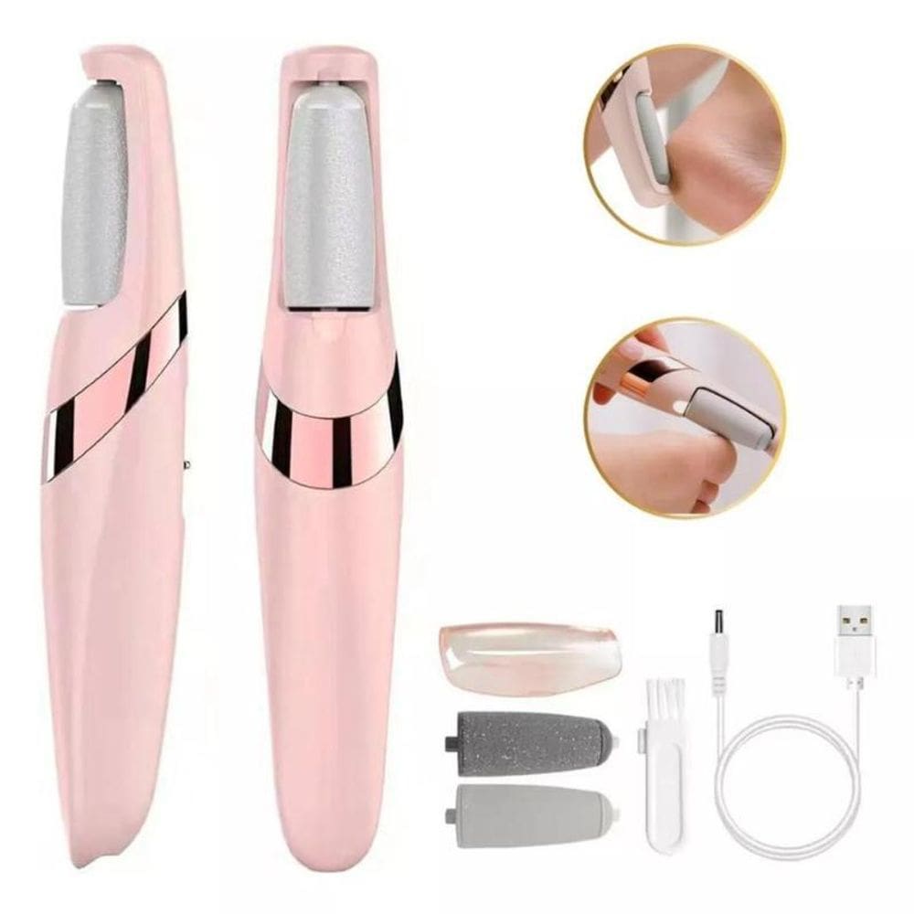 Lixador Pé Elétrico Esfoliador Tira Calos Pedicure Portátil