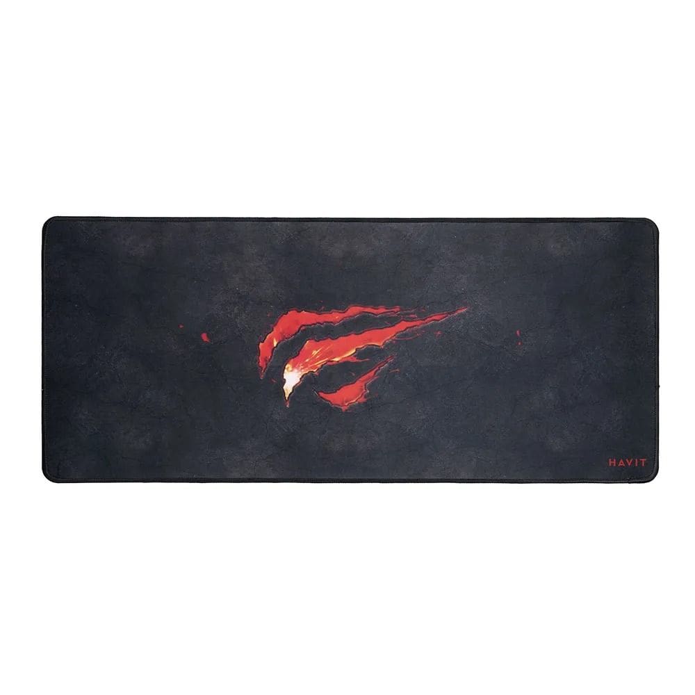 Mousepad Gamer Havit 70x30cm Hv-mp861 Preto Borda Costurada Preto Logo
