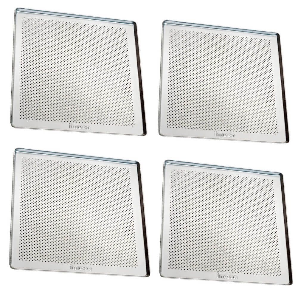 Kit 4 Bandejas Imeca Turbo 35x35x1 Cm Perfurada Estampada em Alumínio