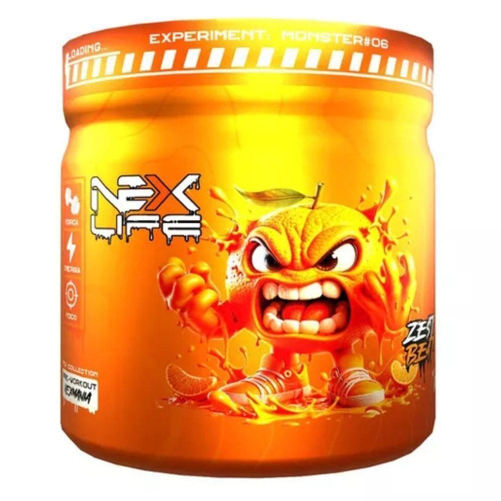 Pre Treino Nexmania 280Mg Cafeina Tangerina 300G - Nex Life