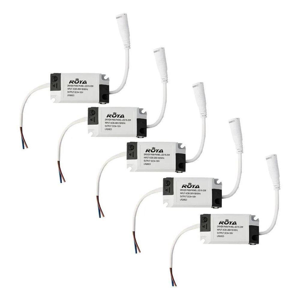 2X Kit 5 Driver Reator Fonte Plafon Painel Led 18W A 25W Biv