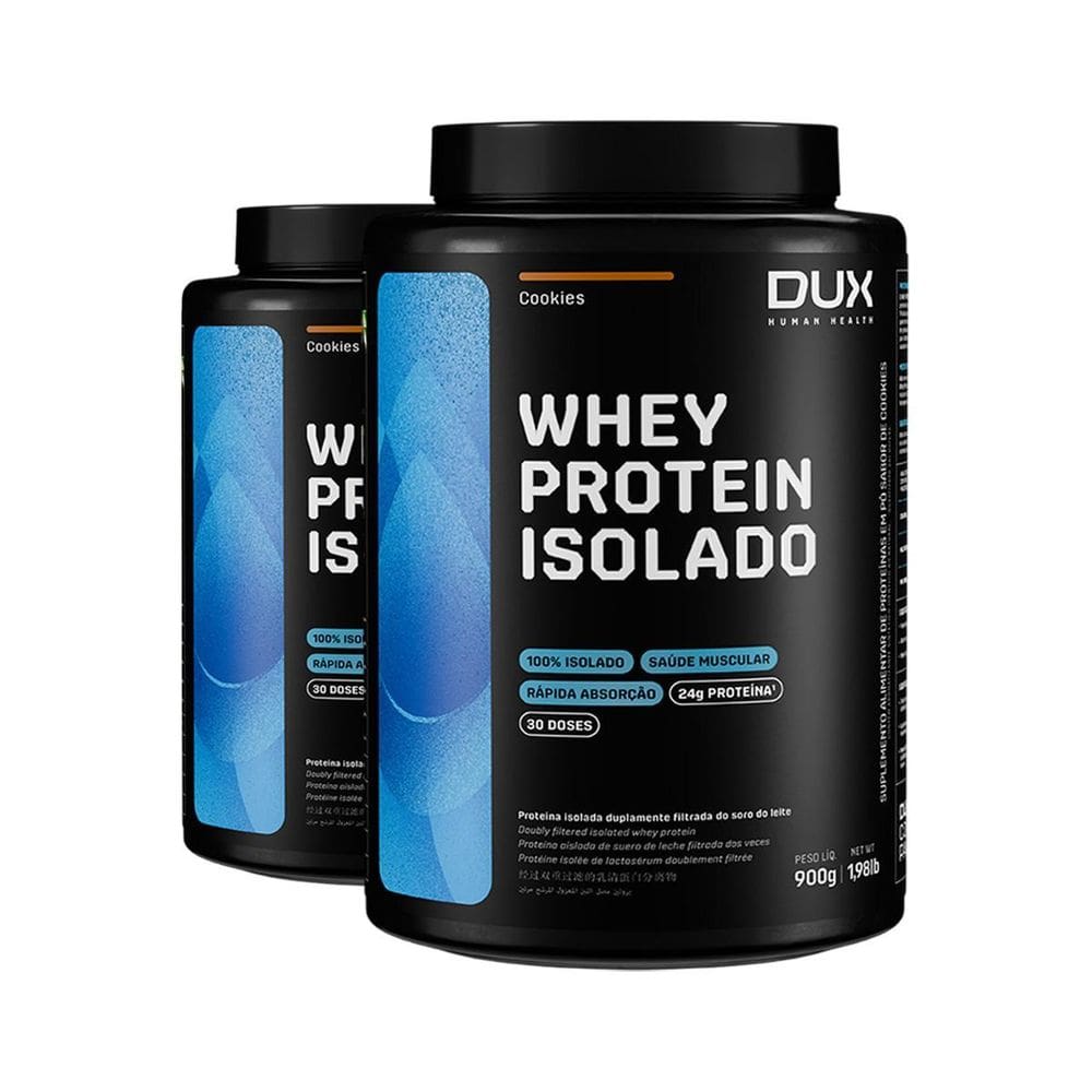 Kit 2 Whey Protein Isolado Dux Cookies 900G