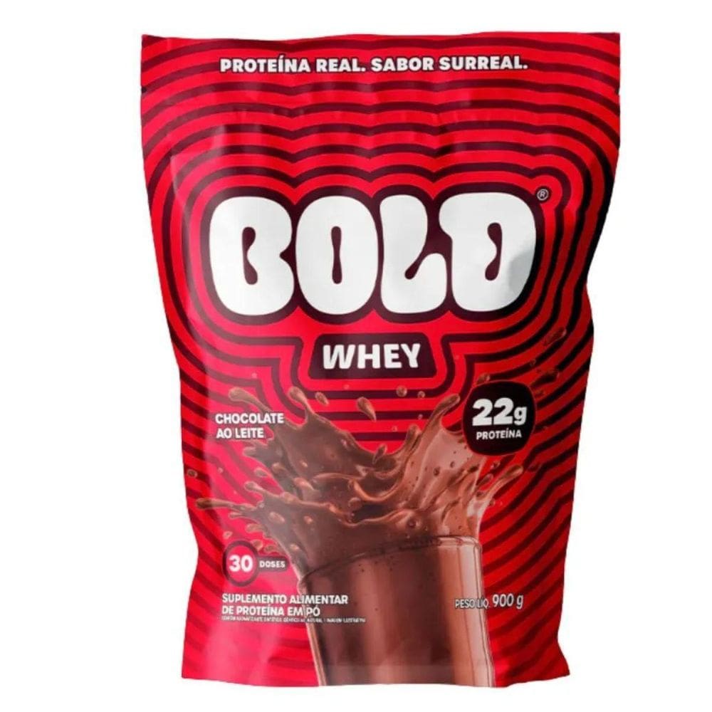 Whey Protein 22G Concentrado Chocolate Ao Leite 900G Bold