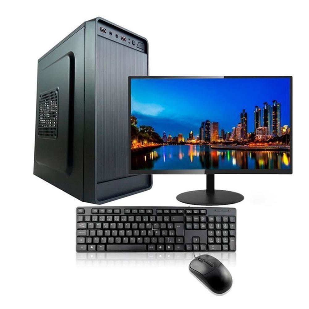 Computador Pc Completo Intel I5 4 8Gb Ssd 240Gb Monitor 19