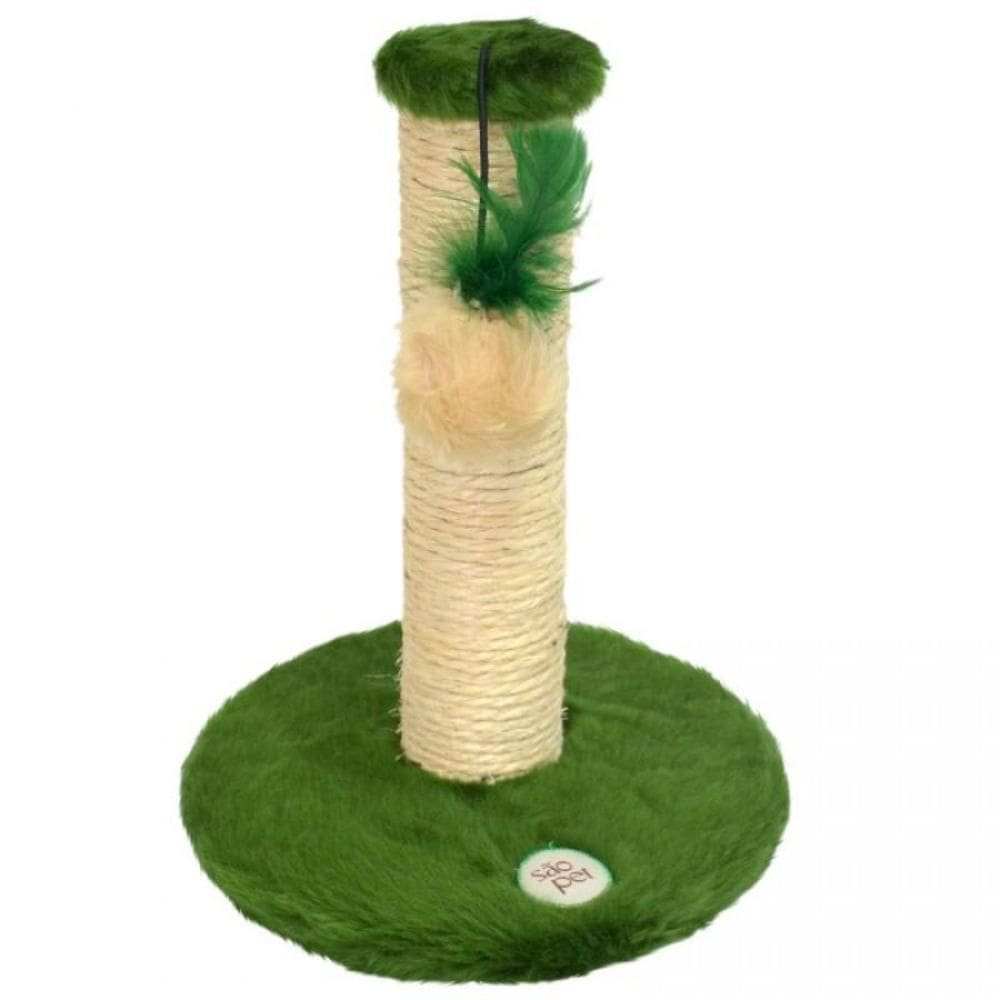 São Pet Arranhador Pelúcia Lisa Tam M Cor Verde Gatos