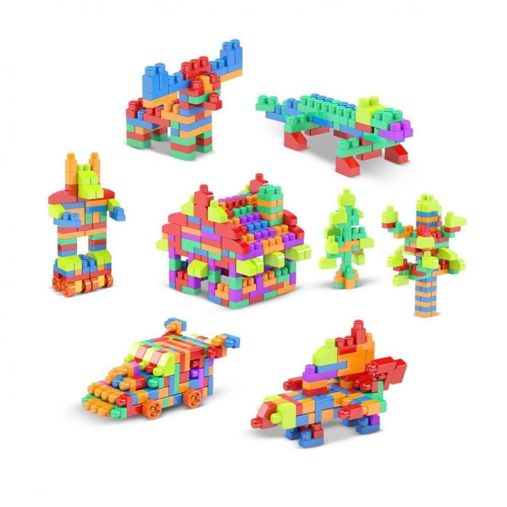 Brinquedo Para Montar Sacola Construção Click 440pçs Dismat