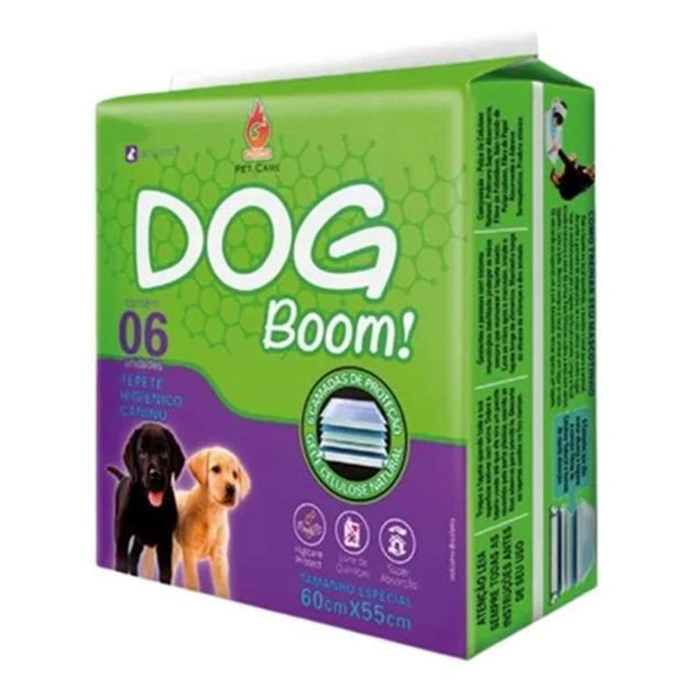 Melhor Tapete Higiênico Pet Dog Boom 60X55 Cm 06 Unidades