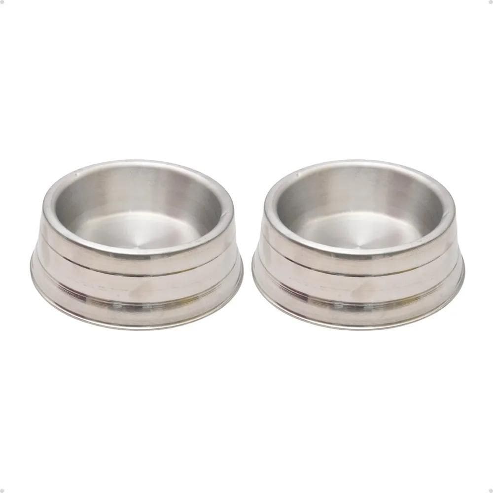 2X Kit 2 Pote De Ração Pesado Para Cachorro Filhote E Gato 2