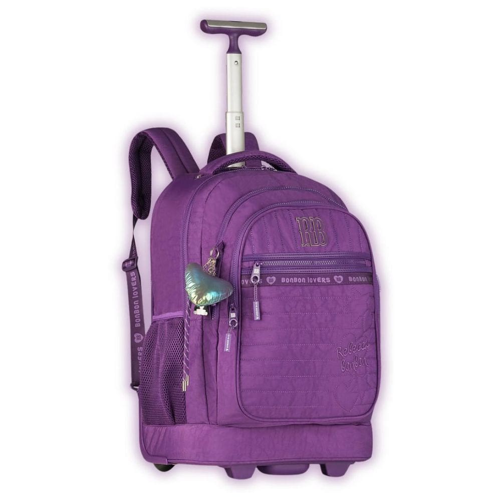 Mochila Rebecca Bonbon Rodinhas Juvenil Escolar Kids Lilás