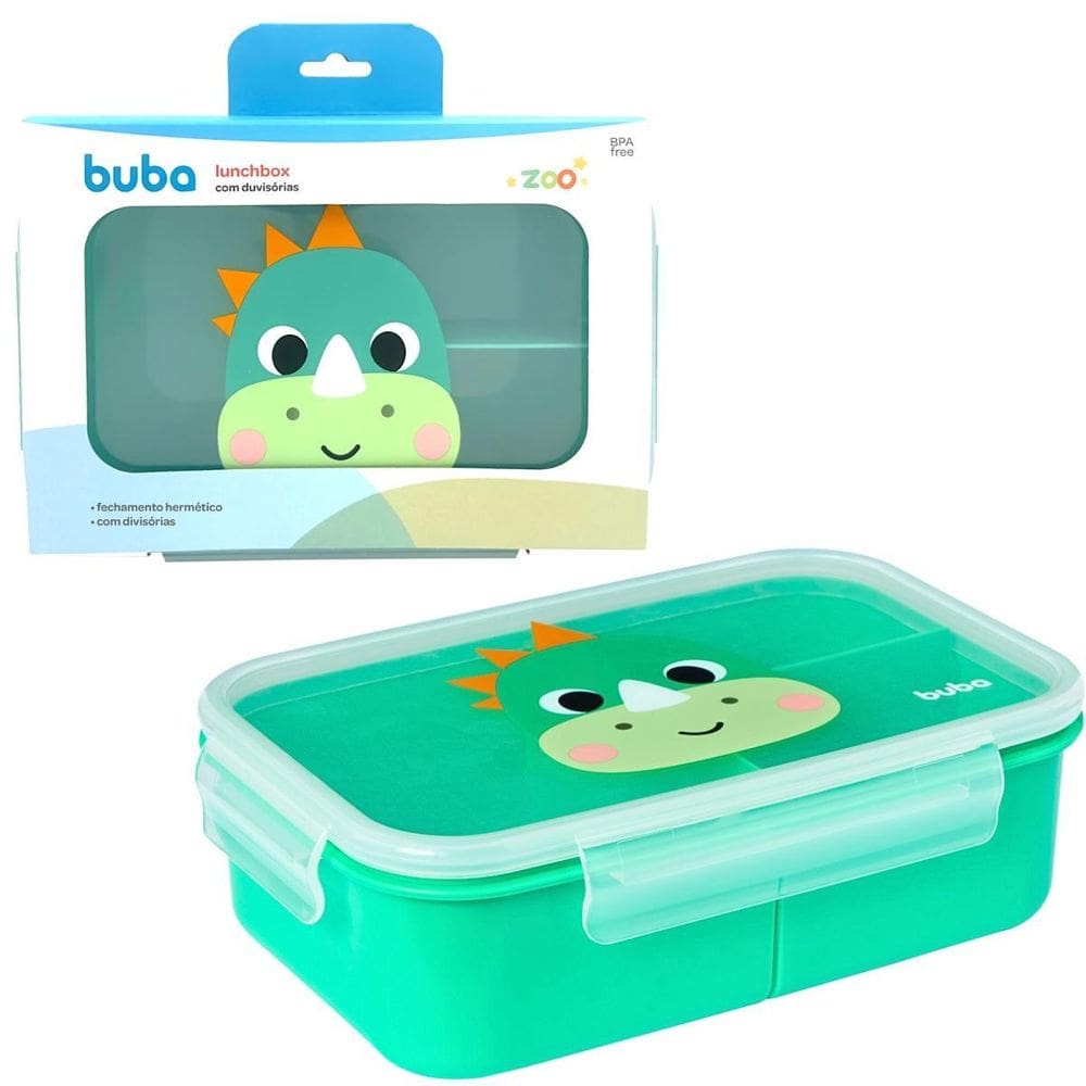 Lancheira Com Divisórias Zoo Dino Lunchbox- 19722 Buba