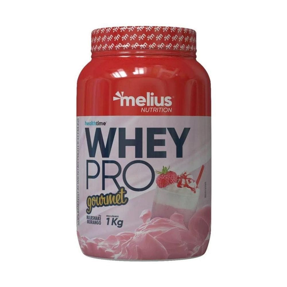 Whey Pro Gourmet 1Kg - Sabor: Milkshake De Morango