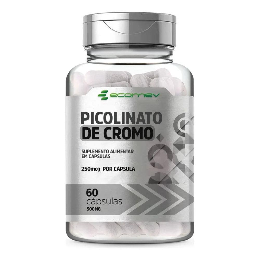 2X Ecomev Picolinato De Cromo 250Mcg Por Cápsula Dose Máxima