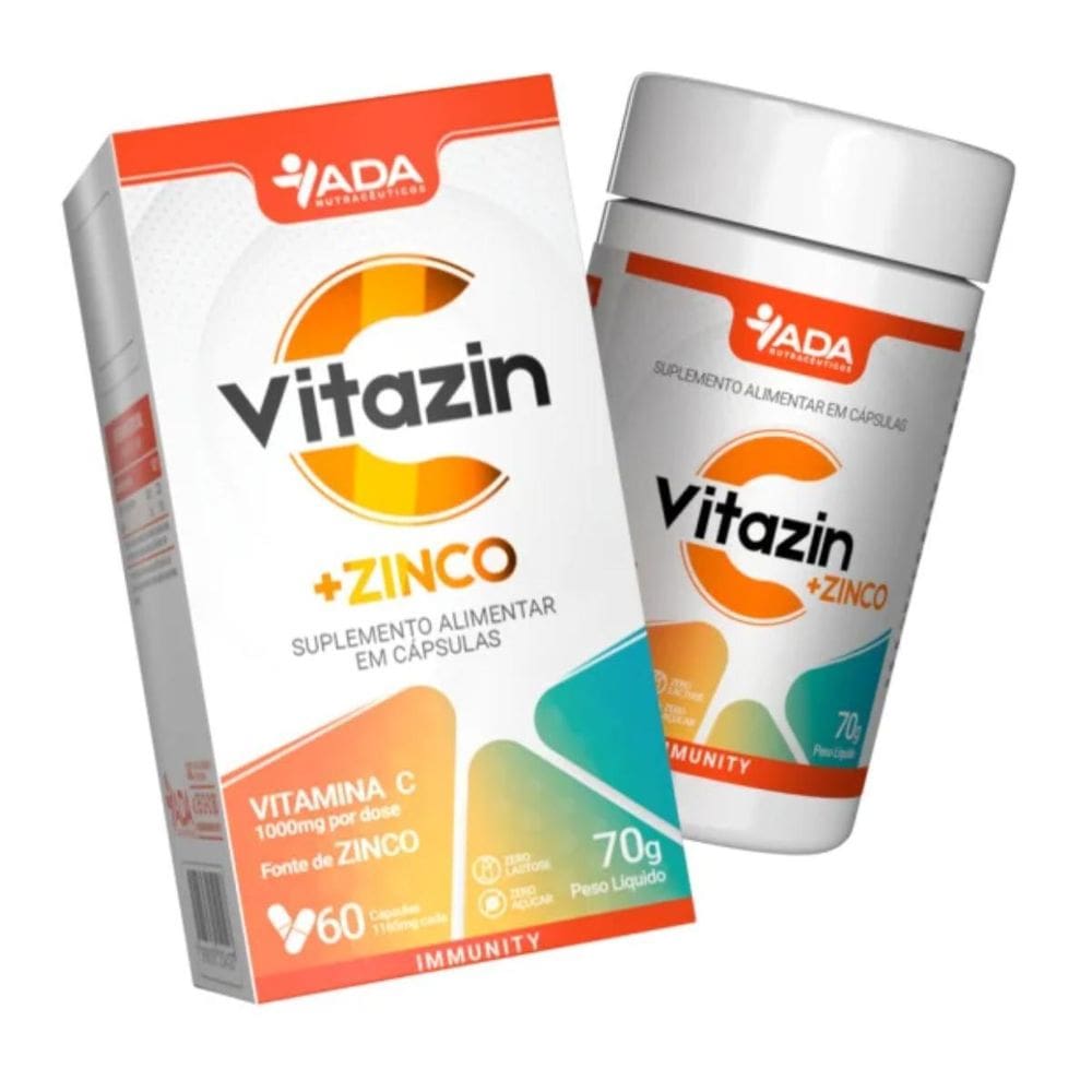 Vitazin C Vitamina C + Zinco 1165Mg 60Caps - Ada