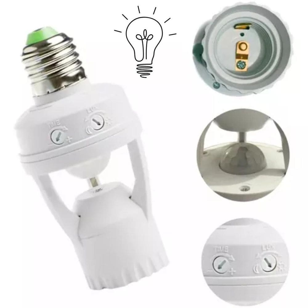 Soquete Com Sensor Ideal Para Lâmpadas Led