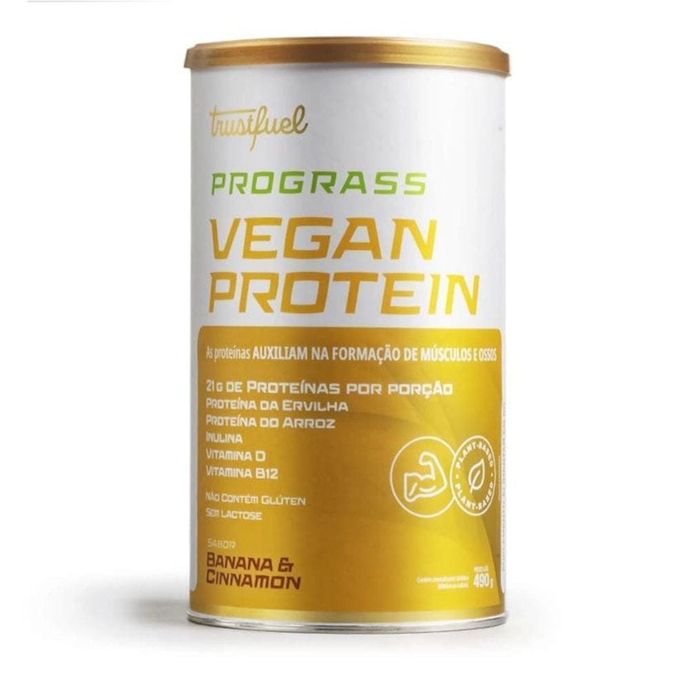 Prograss Vegan Protein Banana Canela 490G Trustfuel