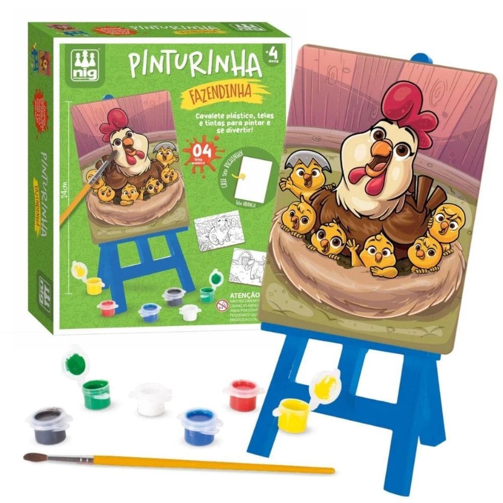 Kit De Pintura Infantil Fazendinha 0244 - Nig Brinquedos