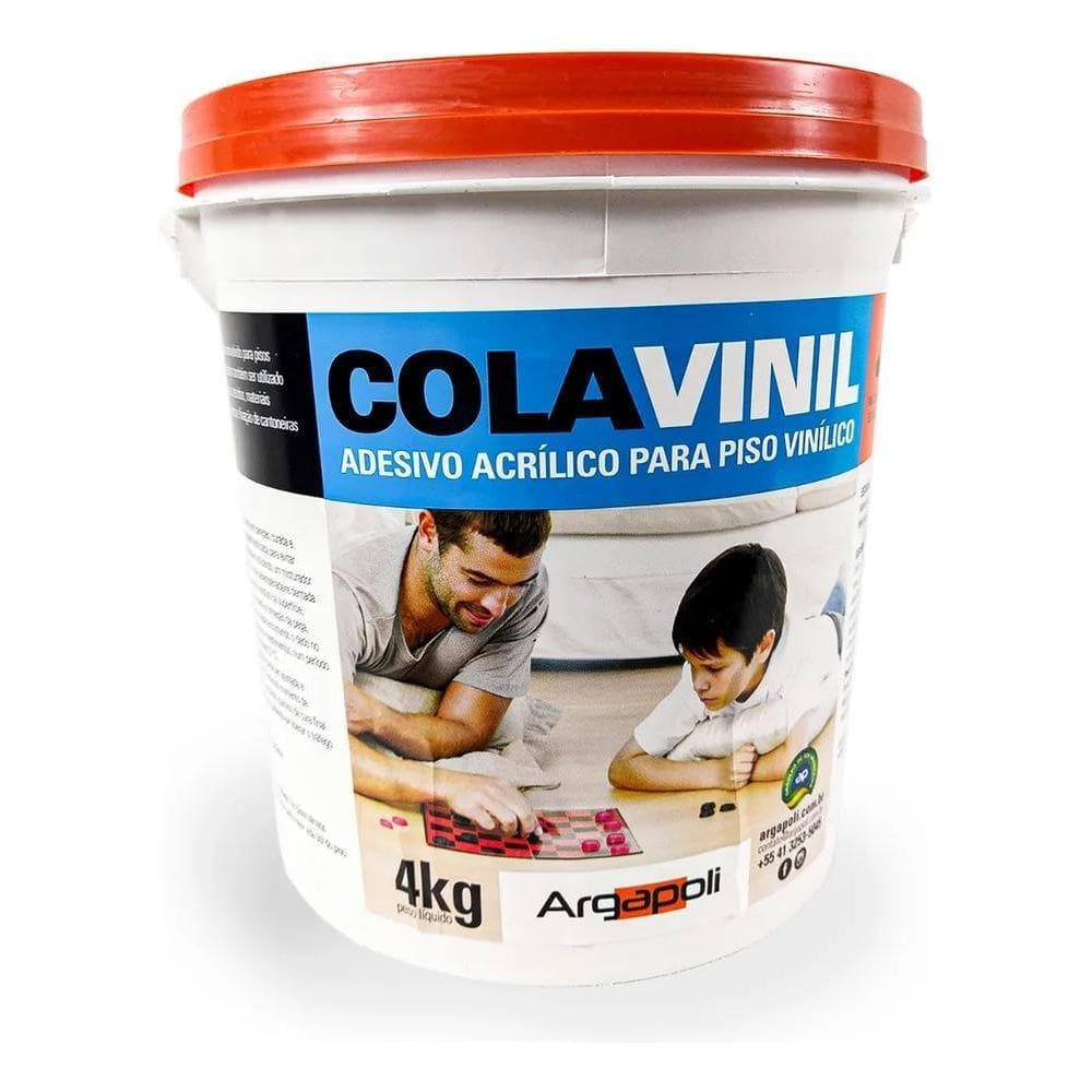 2X Cola Piso Vinilico 4Kg Pronta Para Uso Manta Régua Vinili