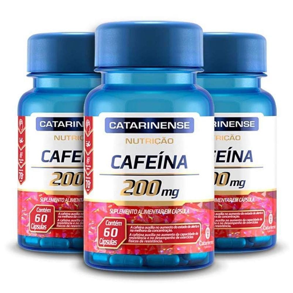 Kit 3 Cafeína 200Mg Catarinense Pharma 60 Cápsulas