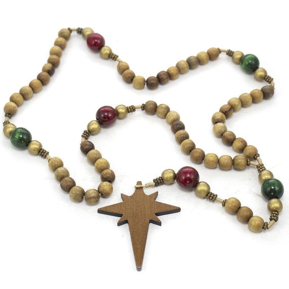 Terço Natalino Imbuia 12Mm