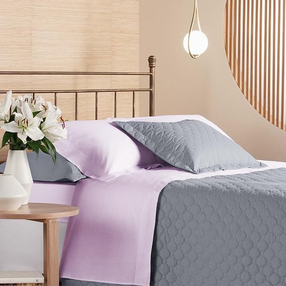 Jogo De Cama Solteiro King 200 Fios Privilege - Andreza Rosa