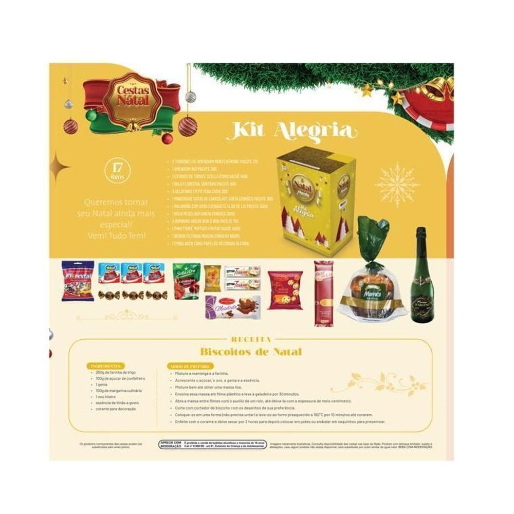 Cesta De Natal Alegria 17 Itens