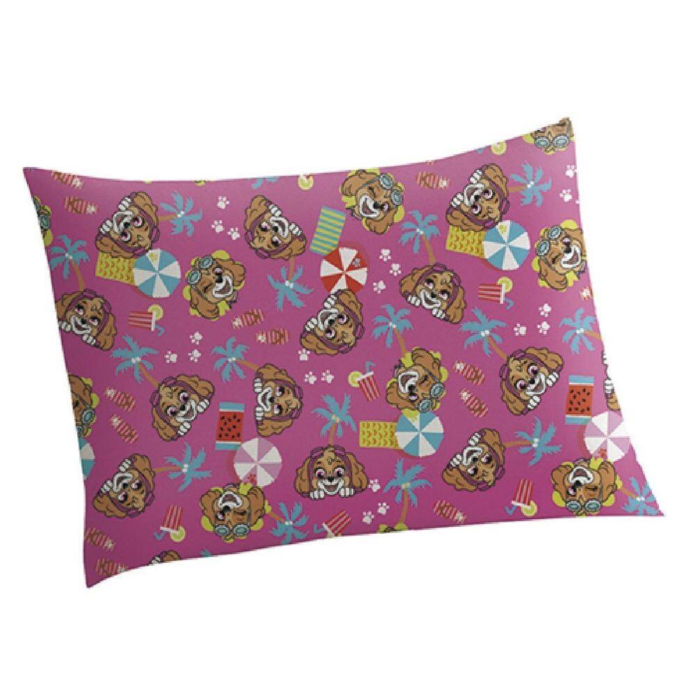 Fronha Personagens Algodão Patrulha Canina Rosa Lepper