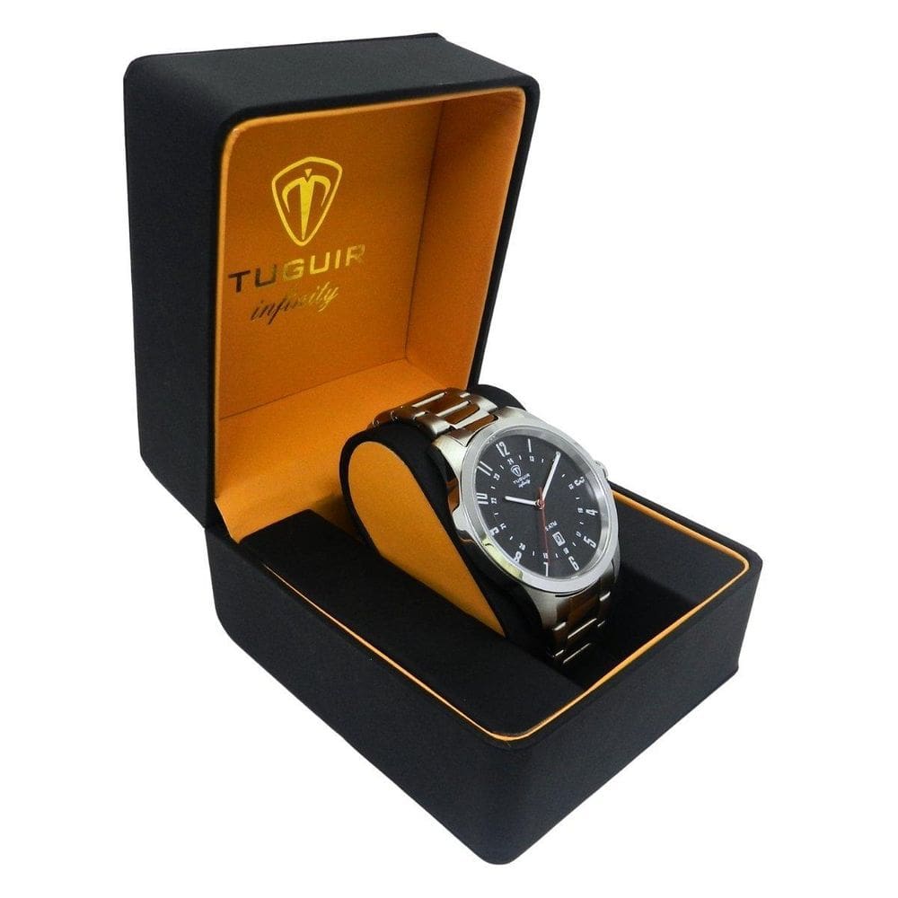 Relógio Masc. De Aço Tuguir . Infinity 6117H Pta E Pto