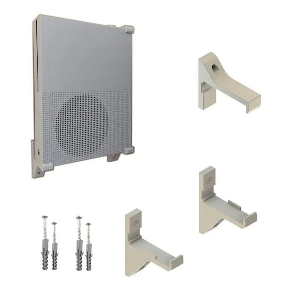 2X Suporte Console Xbox One S Parede + Com Parafusos Br