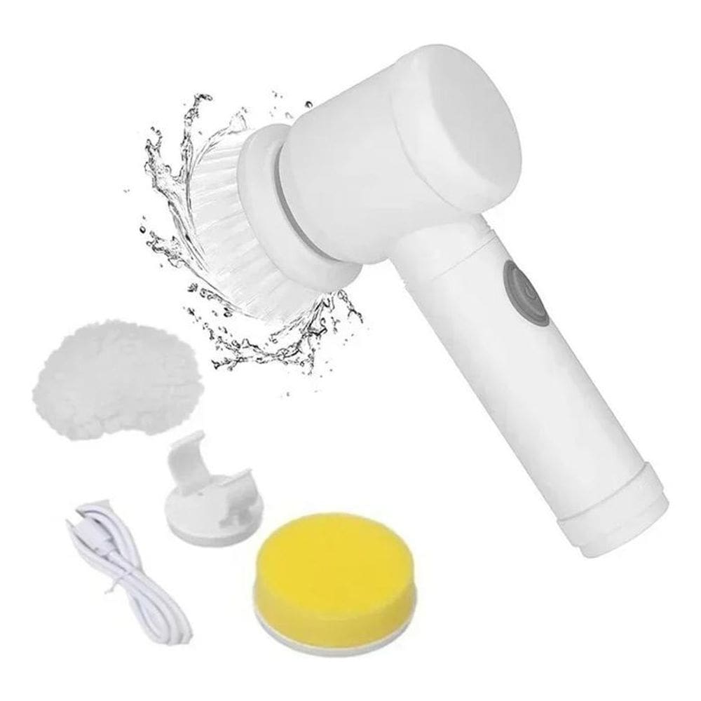 Escova De Limpeza Elétrica Giratória Multifuncional 5 Em 1