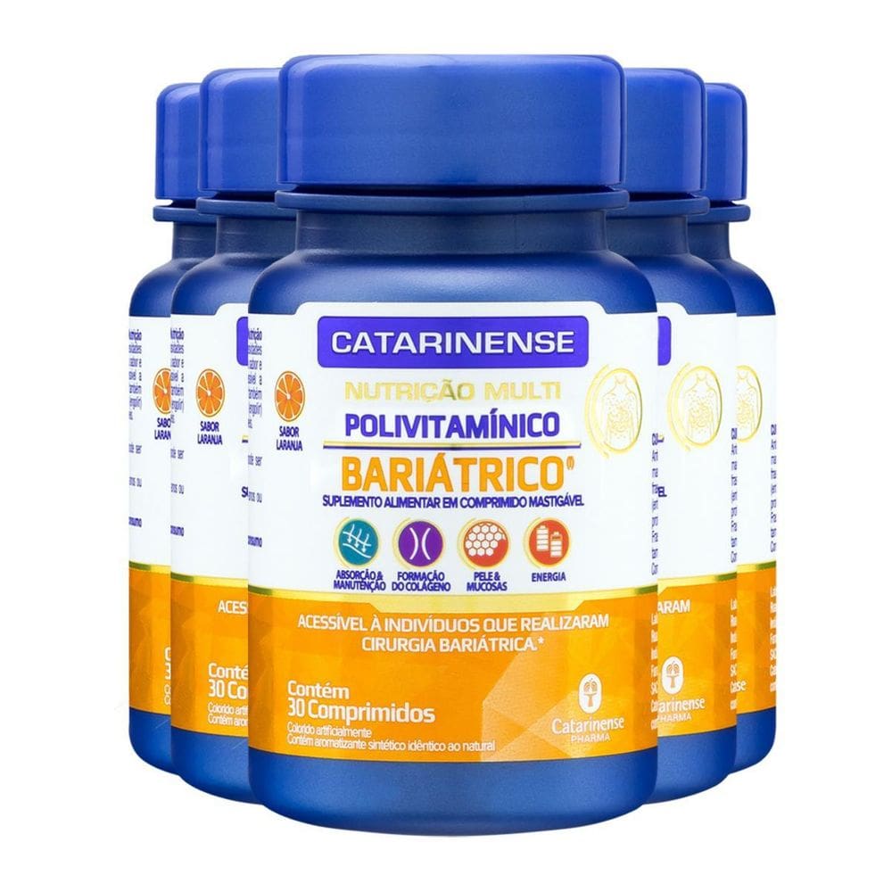Kit 5 Polivitamínico Bariátrico Catarinense 30 Comprimidos