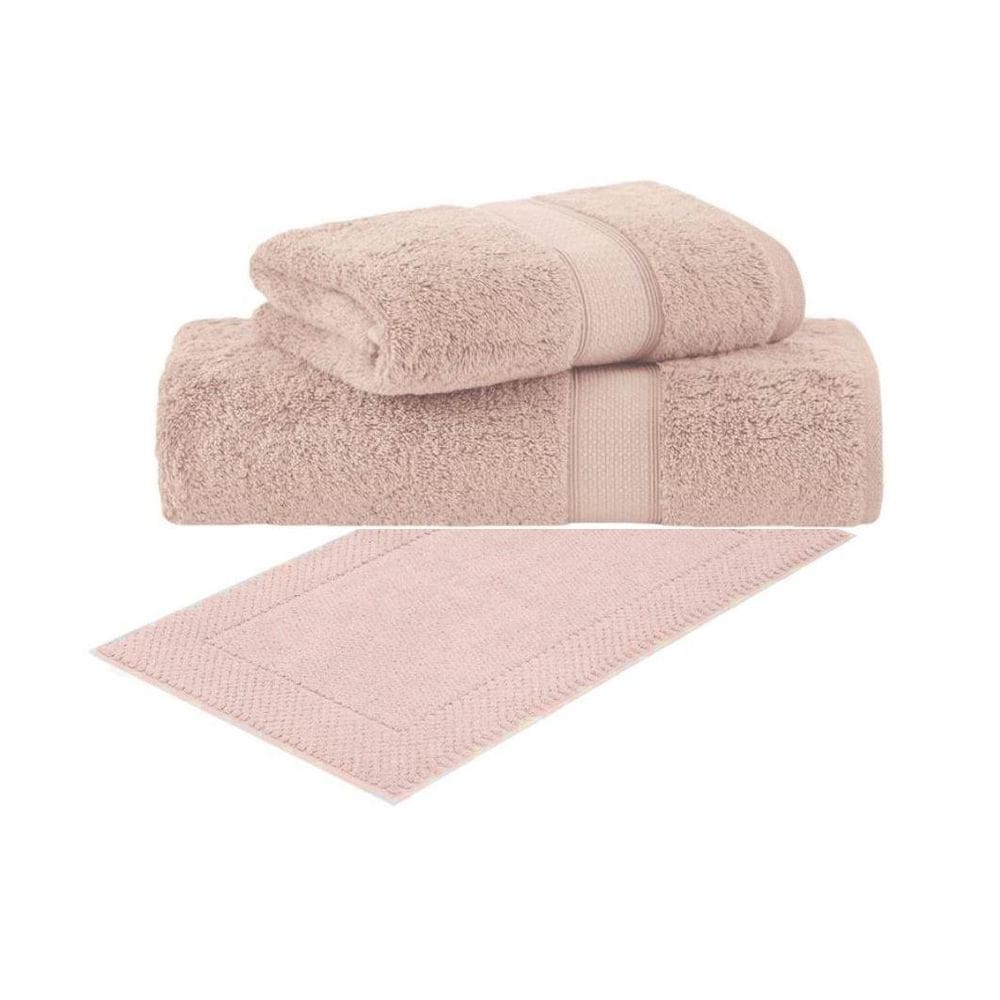 Kit Toalha Banho Gigante Rosto Piso 3 Pçs América Algodão