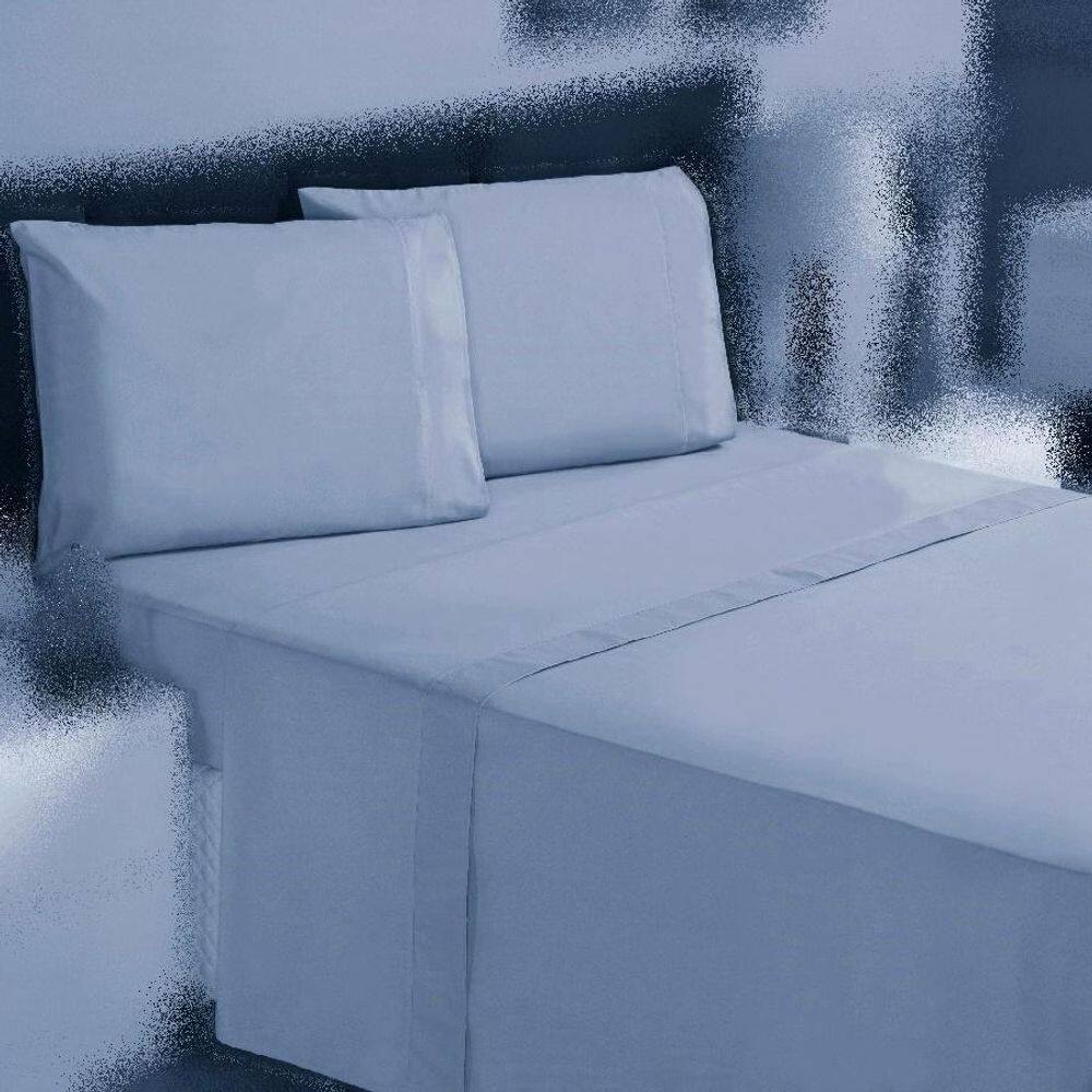 Jogo Cama Solteiro 3P Lençol + Fronha 100% Algodão Percal