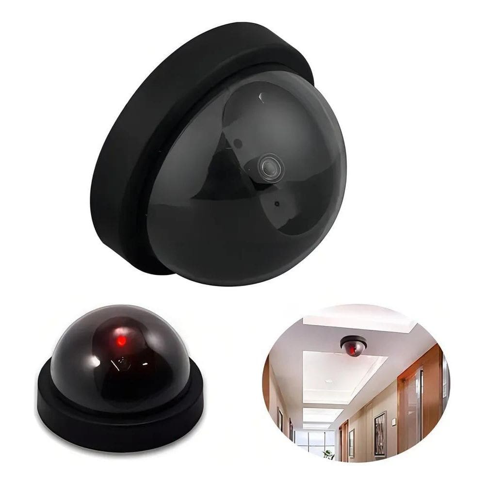 2X Câmera Luz Vermelha Light Espanta Ladrão Segurança