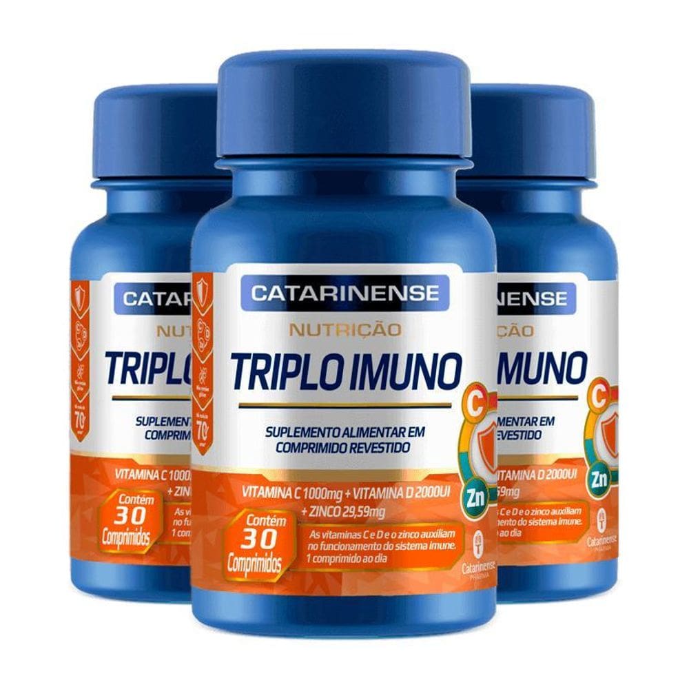 Kit 3 Triplo Imuno Catarinense 30 Comprimidos
