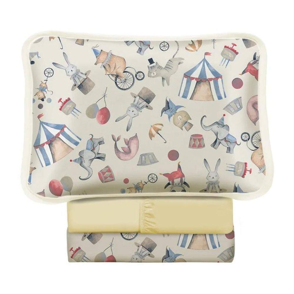 Jogo Lençol Bebê Malha Algodão Vivaldi Circus Sul Brasil