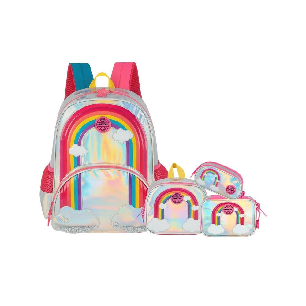 Kit Up4You Mochila Costas + Lancheira + Estojo Box E Triplo