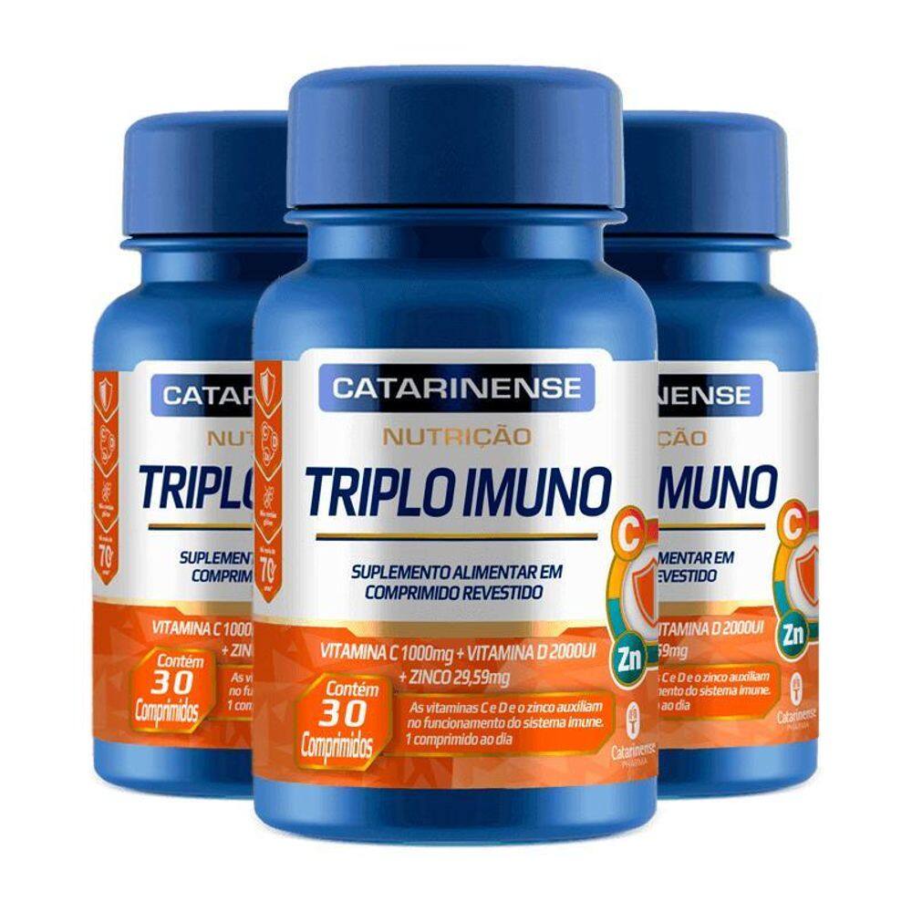 Kit 3 Triplo Imuno Catarinense 30 Comprimidos
