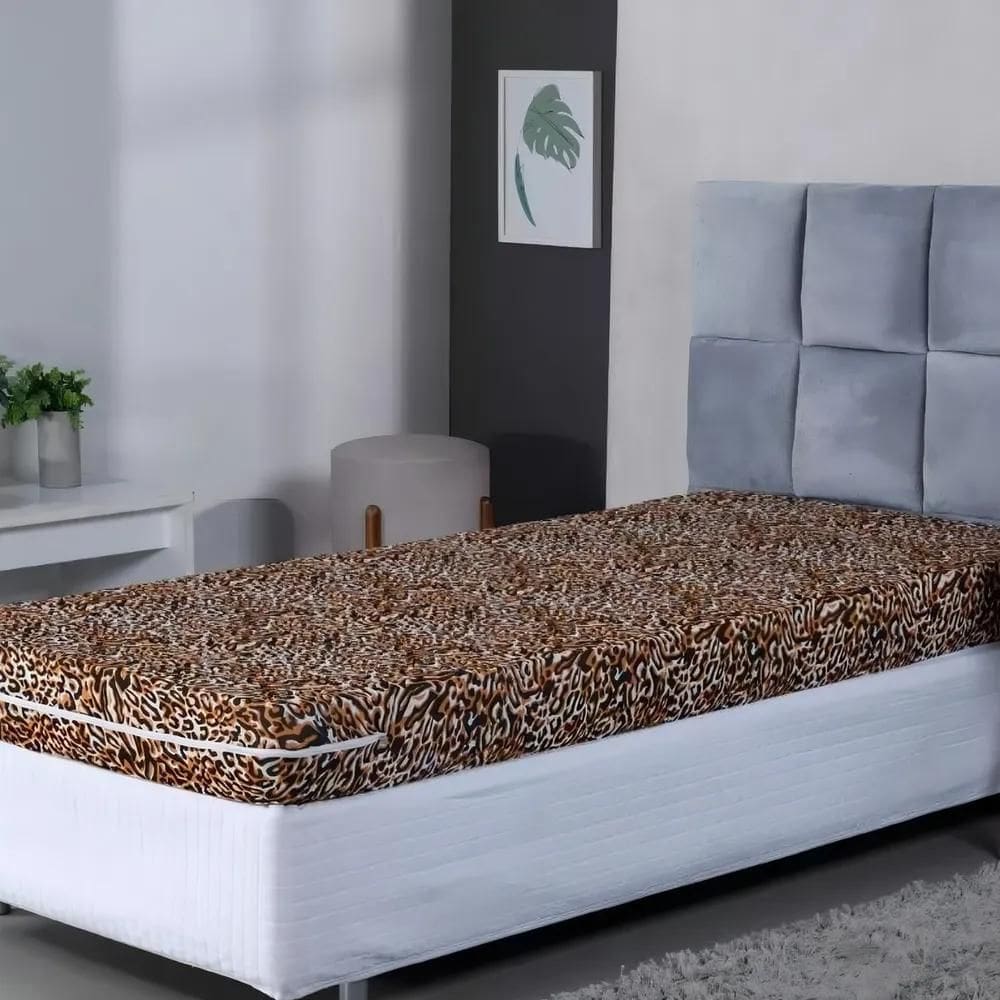 2X Capa De Colchão Ibitex Solteiro Malha Gel Estampada Cor O