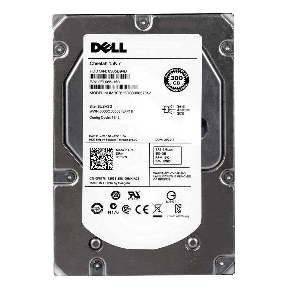 HD Dell SAS 300GB 3.5 15K.7 PN F617N ST3300657SS