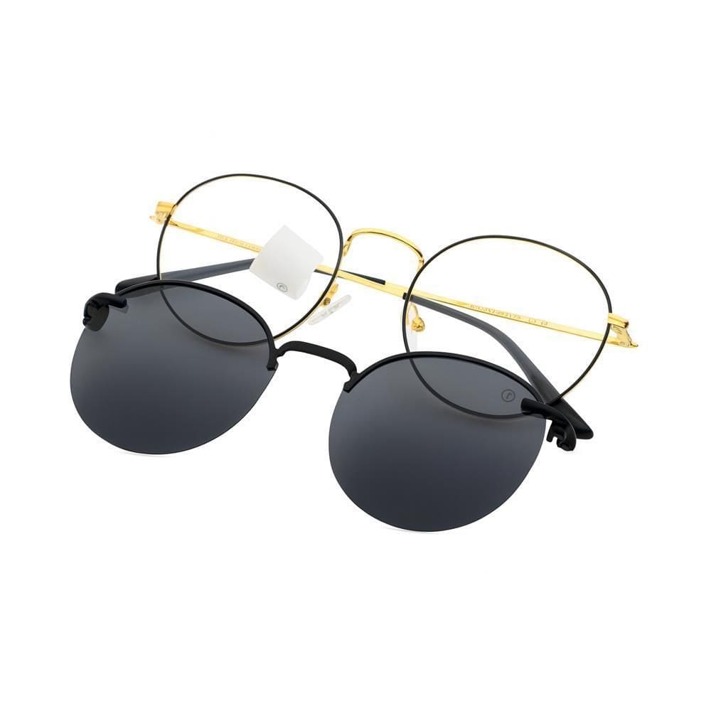 Armação Elegatto Clip On Redondo 2 Em 1