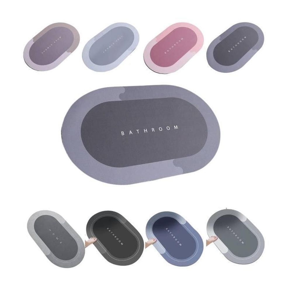 Tapete Oval Para Banheiro 38Cm X 58Cm Antiderrapante