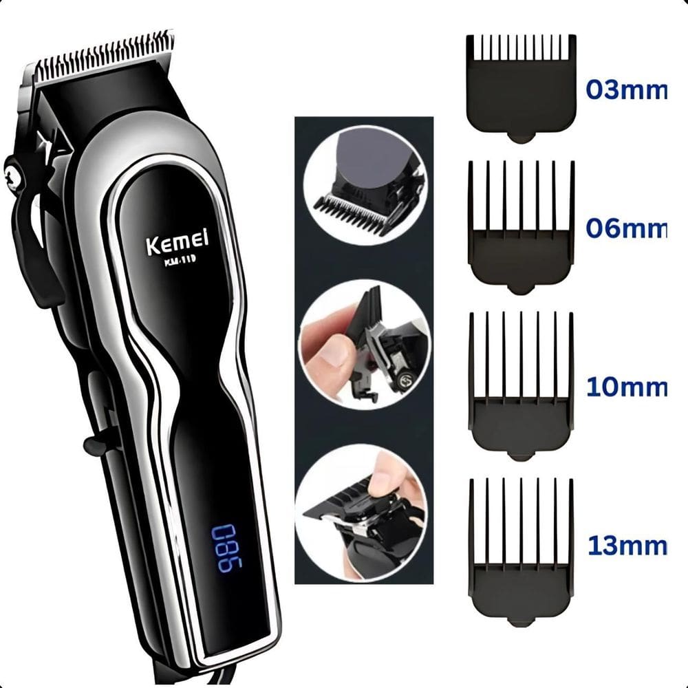 Cortador Kemei Km-119 Para Cabelo Digital