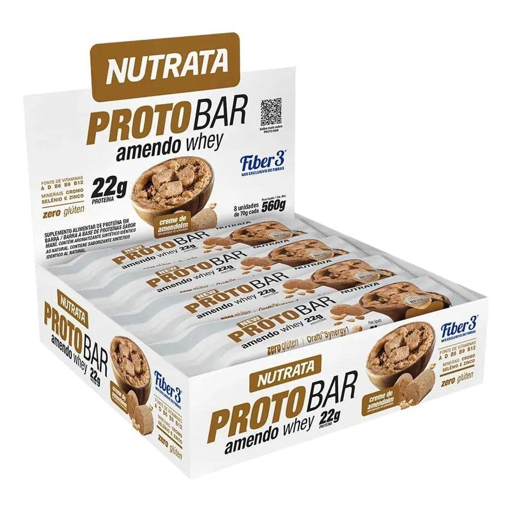 2X Nutrata Protobar Amendo Whey Display C/8 Un 70Gr