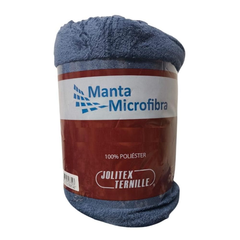 Manta Microfibra Solteir 150X220 Unicolor Denin Dark Jolitex