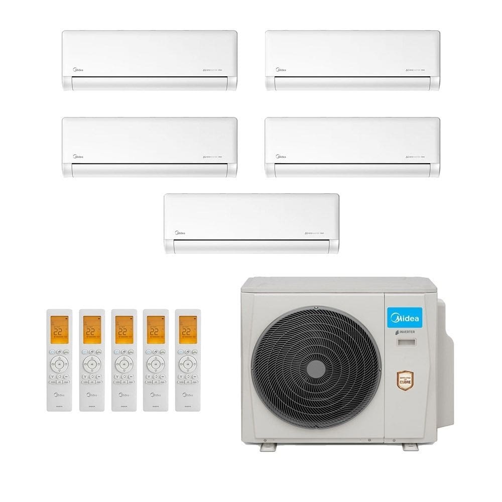 Ar-Condicionado Multi Split Inverter Midea 42.000 (4x Evap HW 9.000 + 1x Evap HW 12.000) Quente/Frio 220V